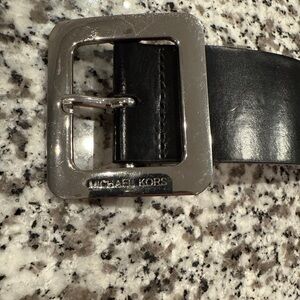 ⭐️Michael Kors Black Belt with Silver Buckle